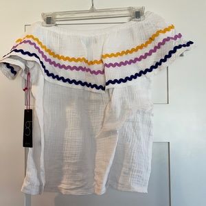 White off the shoulder top